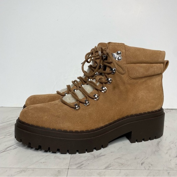 Marc Fisher Nairy Brown Suede Lace Up Hiking Bootie 9 1/2 M - Picture 16 of 16